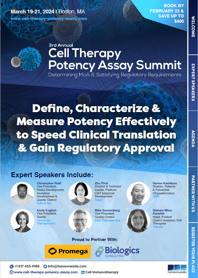 3rd Cell Therapy Potency Assay Summit Brochure Cover