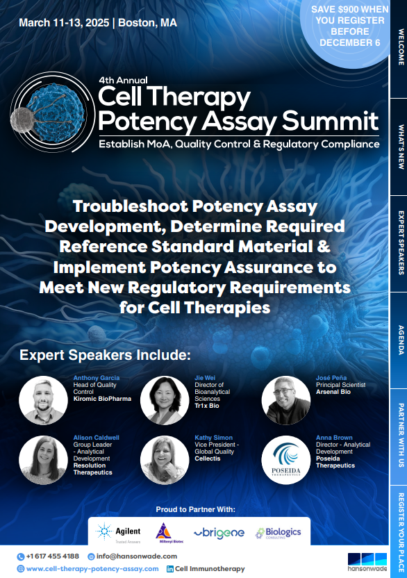 Cell Therapy Potency Assay - Brochure Cell Therapy Potency Assay - Brochure